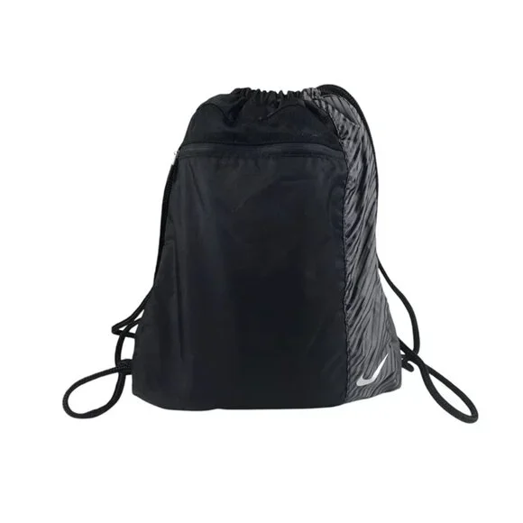 Nike Drawstring Polyester‎ Gym Sack Pack Black/Gray Backpack