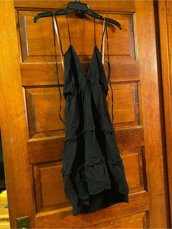 wild fable Black Elastic-Waist Dress