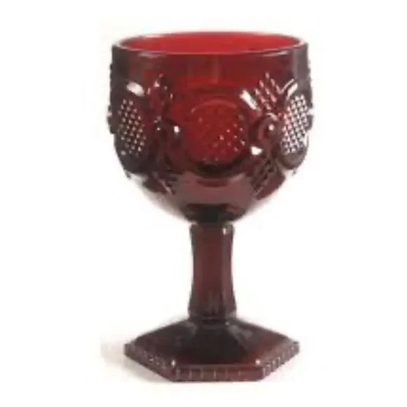 Avon 1979 Cape Cod 1876 Ruby Red Water Goblet Glass -