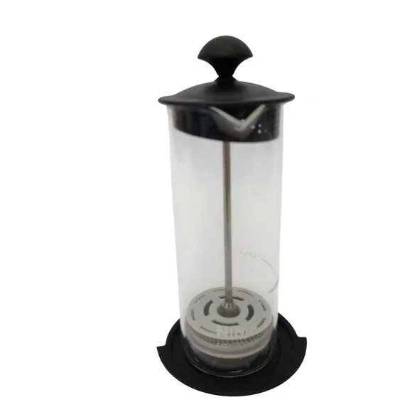 Ninja‎ Easy Frother Manual Milk Frother Glass Carafe Black Lid and Base A132