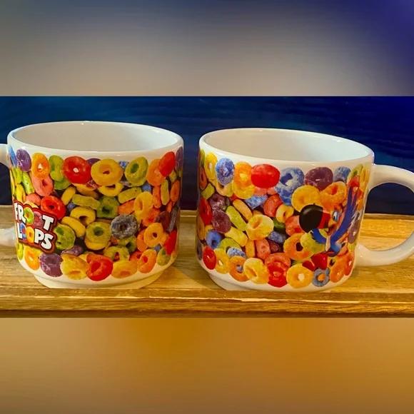 2-New Fruit loops  kelloggs cereal coffee mugs🎁