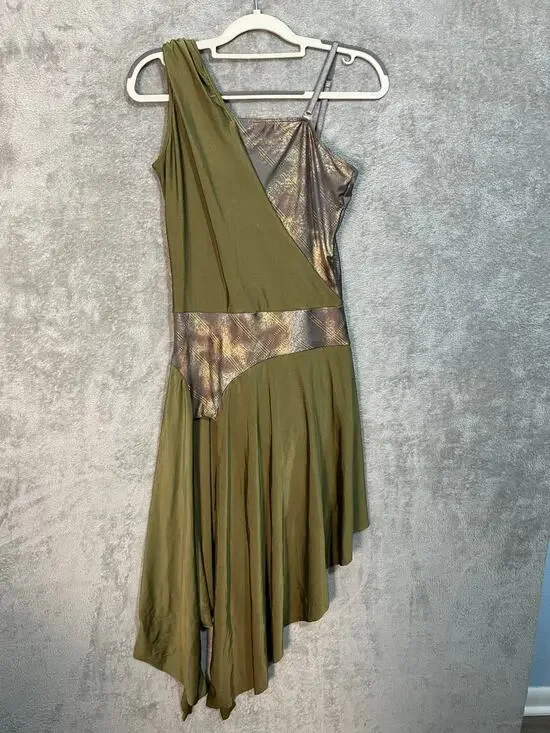 Tenth House Dance Leotard Costume Medium Olive Fairy Grunge Performing Arts