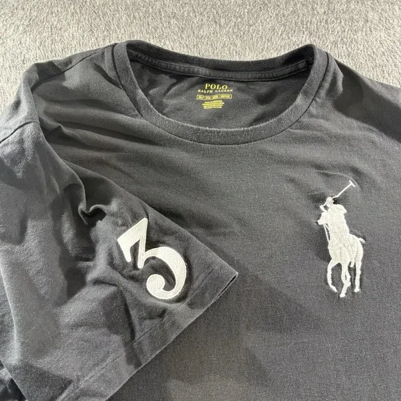 Polo Ralph Lauren Big Pony T-Shirt Mens 2XLT Black Big & Tall Short Sleeve Tee
