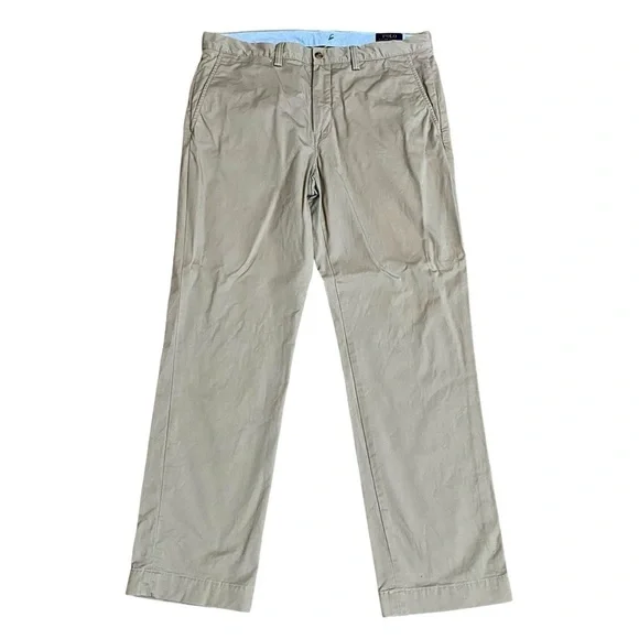 Polo Ralph Lauren Men’s 34x30 Stretch Straight Fit Chino Khaki Pants