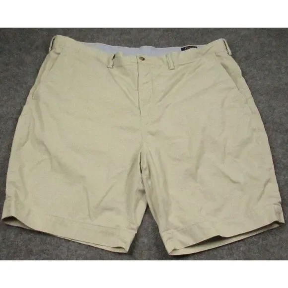 Polo Ralph Lauren Shorts Mens 42x9 Chino Beige Pony Logo‎ Stretch Classic Fit