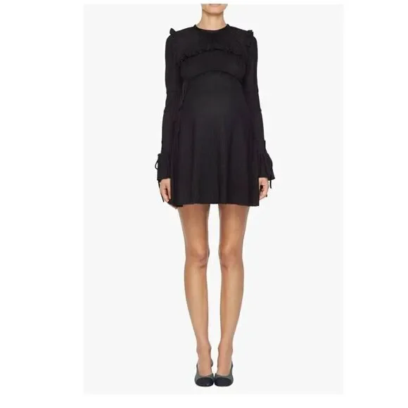 Bianca Balti Maternity Collection- The Wonderland Dress, Black and Silver Lurex,