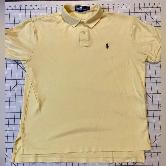 Polo Ralph Lauren Men’s‎ Medium Yellow Polo Shirt with Blue Pony