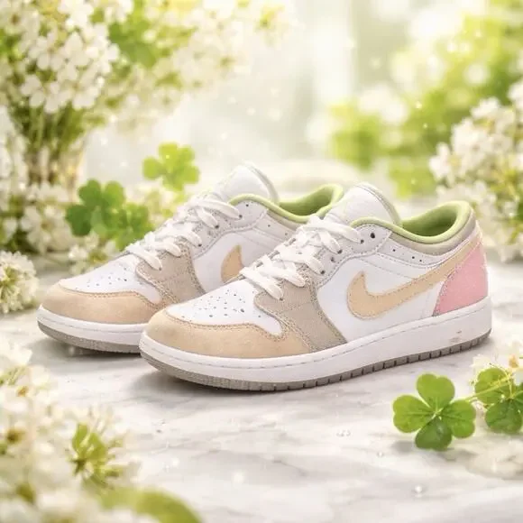 Nike Air Jordan 1 Low SE Shoes Youth 6Y/7.5w Pastel GS Basketball DJ0341-100