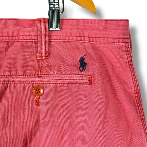 Polo Ralph Lauren Shorts Mens 42 Salmon Pink Pima Cotton Relaxed Fit Summer Prep