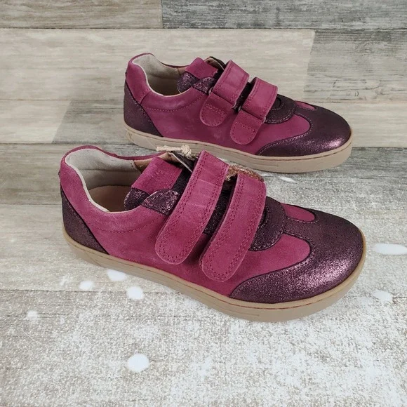 Birkenstock Kids Davao‎ Shoes Sz 1 EU 32 Mixed Leather Sneakers Plum