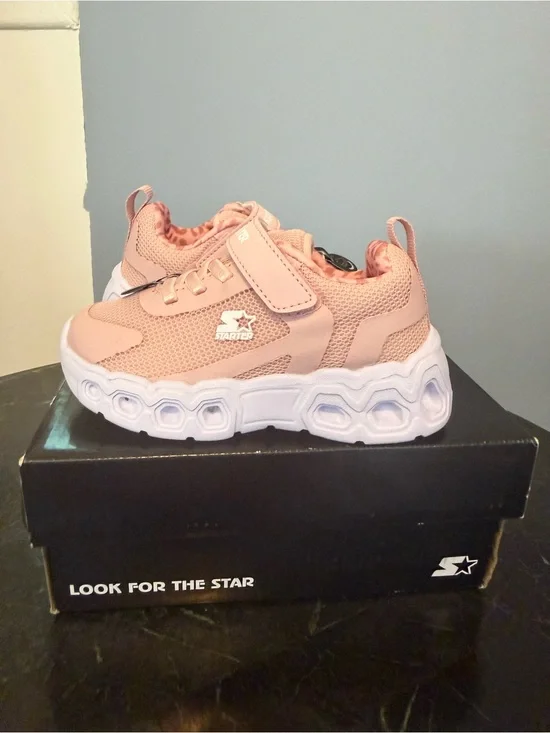STARTER Kids Peach-Pink Mesh Sneaker with White Sole