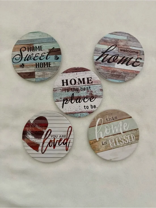 Ceramic Drink Coasters - Set of 5