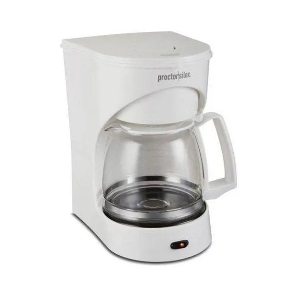 Proctor Silex 4 Cup Coffee Maker White New Auto Pause & Pour 48138