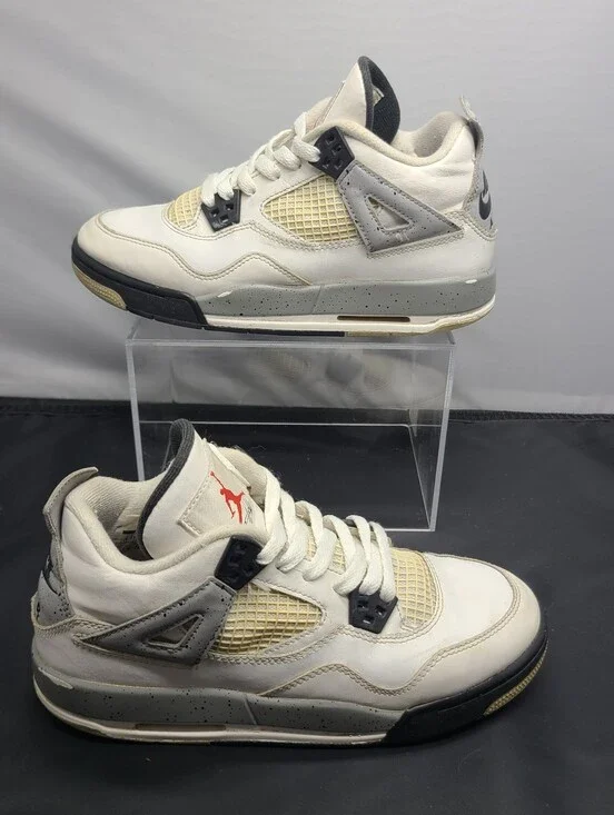 Jordan 4 Retro White Cement kids size 4.5Y