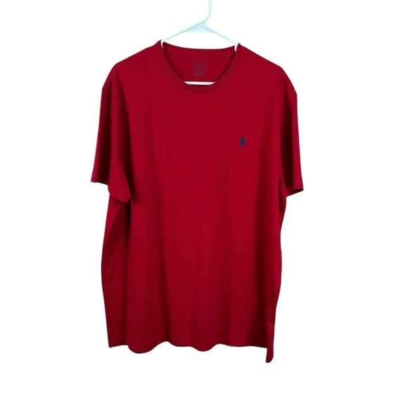 Polo‎ Ralph Lauren Mens Classic Fit Pocket T-Shirt Red Navy Pony Logo XL EUC