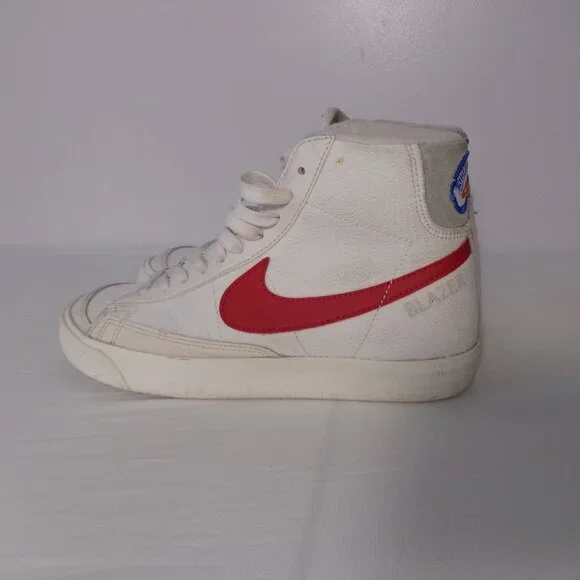 Nike Blazer Mid '77 SE (GS) Big Kids' Shoes White Red DH9700-100 Youth's Size 5Y