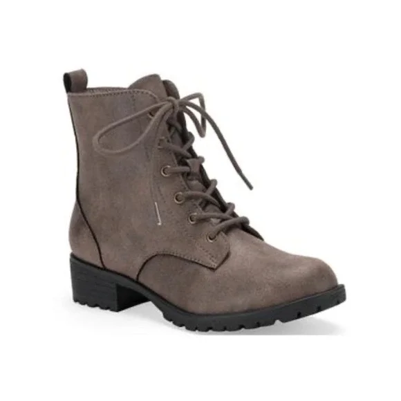 Sun + Stone Frankie Brown Combat Boots Size 3‎ M