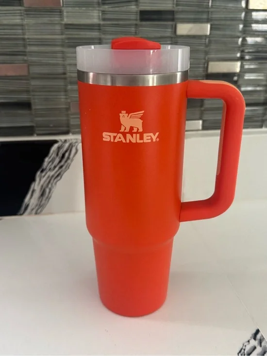 Stanley Orange Insulated Travel Mug with Handle