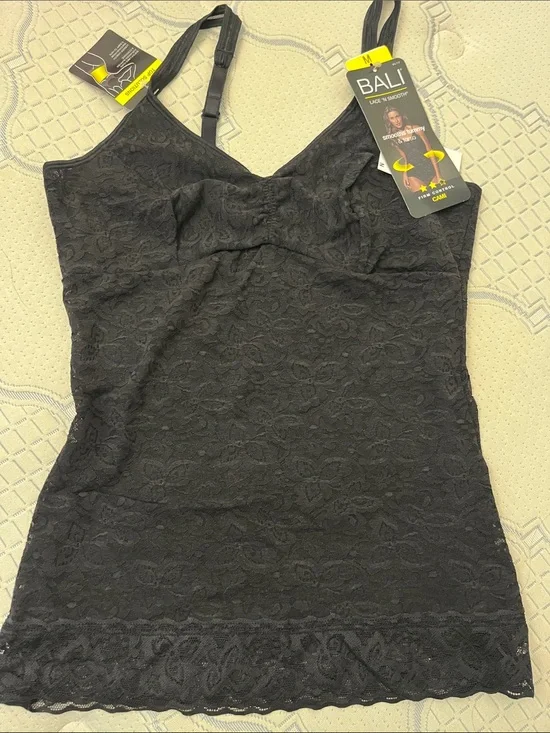 Bali Black Lace Shaping Camisole