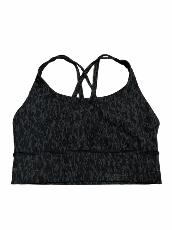 Lululemon Energy Longline Bra Medium Support, B-D Leopard Camo Deep Coal Multi 6