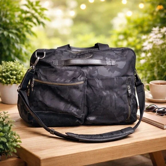 Tumi Alpha Bravo Brooks Slim Briefcase‎ Black Camo Ballistic Nylon Bag 61011DCM