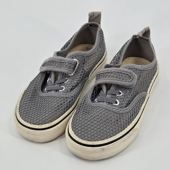 OPOEE Airship Shoes Gray Crochet Mesh Hook‎ & Loop Skate Sneaker US 12.5