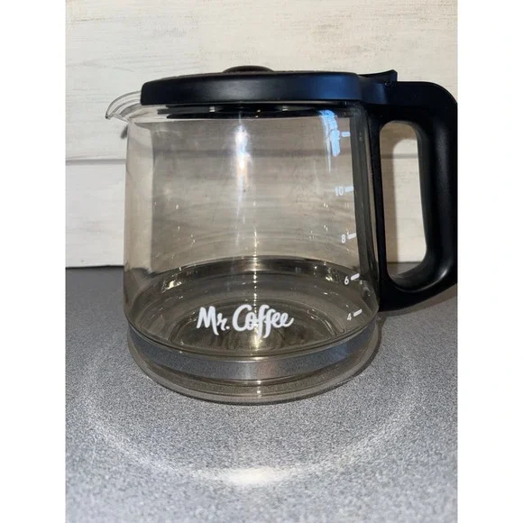 Mr. Coffee Replacement Coffee‎ Carafe 12 Cup Glass Black Lid & Handle
