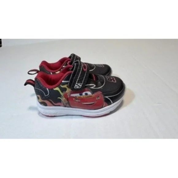 Disney Pixar Cars Lightning McQueen Toddler Sneakers Black Red 40956 Size 5