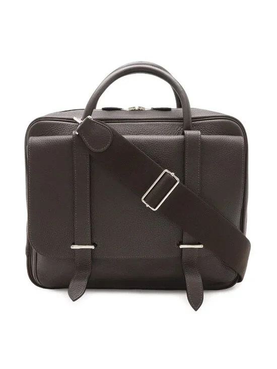 Hermes Steve Meeting 35 Business Briefcase 2-Way Shoulder Bag Taurillon