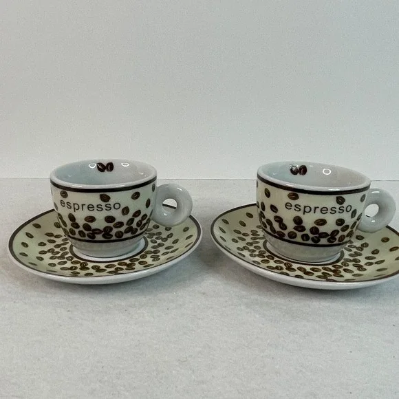 Casa Elite Home Collections Espresso Cup amd Saucer Set of 2