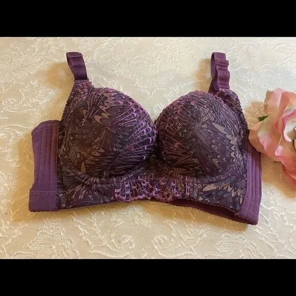 💥Qianziwanli Lace Embroidery Floral Sexy Bras 36B