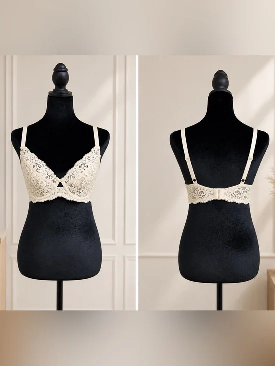 Victoria's Secret Cream Lace Underwire Bra