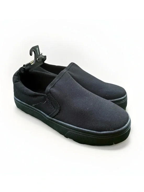 wonder nation Kids’ Size 1Y Black Slip-On Sneakers Memory Foam NEW