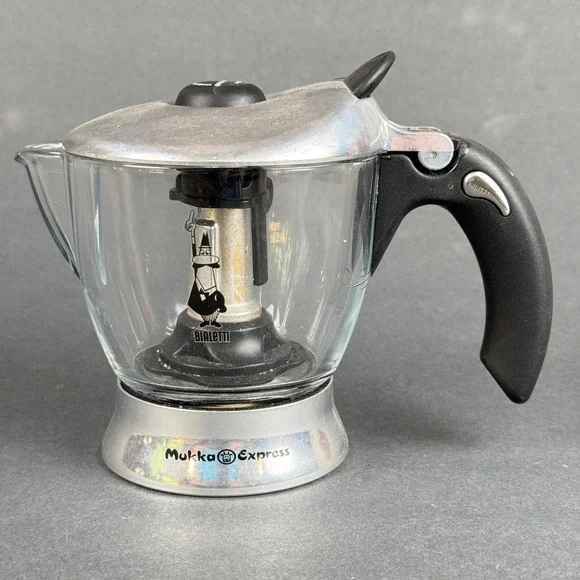 Bialetti Mukka Express Glass Cappuccino Maker Upper Carafe Replacement