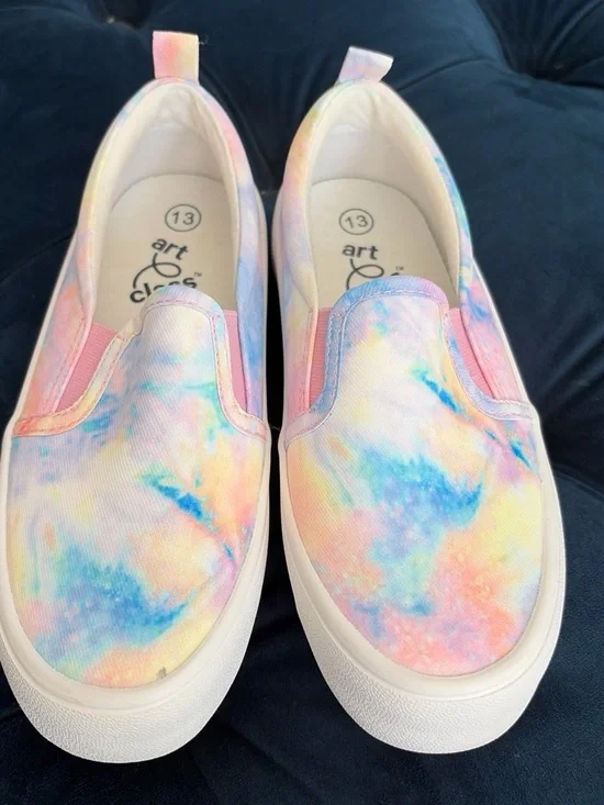 art class Pastel Tie-Dye Slip-On Sneakers - Pink, Blue, Yellow, Purple
