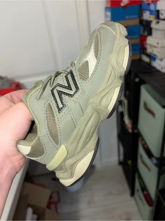 New Balance 9060 Kids' Green Athletic Sneakers