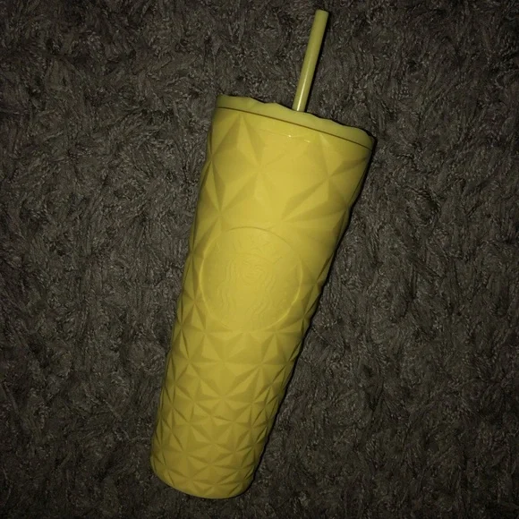 Starbucks Geometric Yellow Tumbler, 24oz, New
