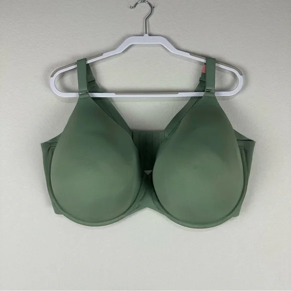 NEW Cacique Green Totally Smooth Lightly Lined Full Coverage Bra Size 46H