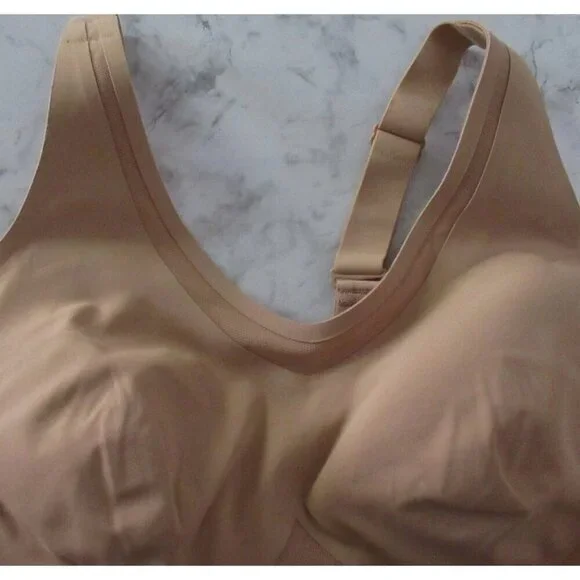 Honeylove Bra 42 C D Beige Tan Cloudfuse Wire Free Plus Size Padded