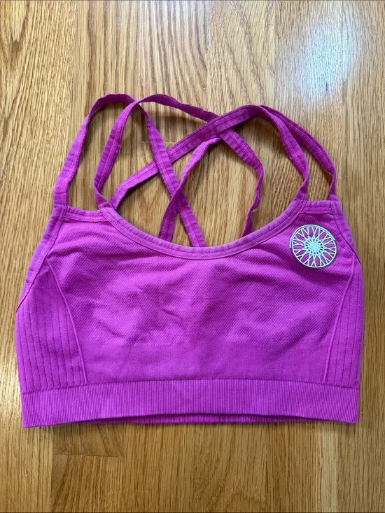 soulcycle Fuchsia Strappy Sports Bra