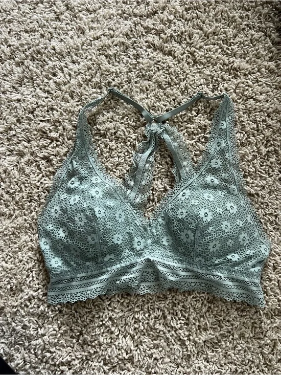 Victoria's Secret Sage Green Floral Lace Bralette