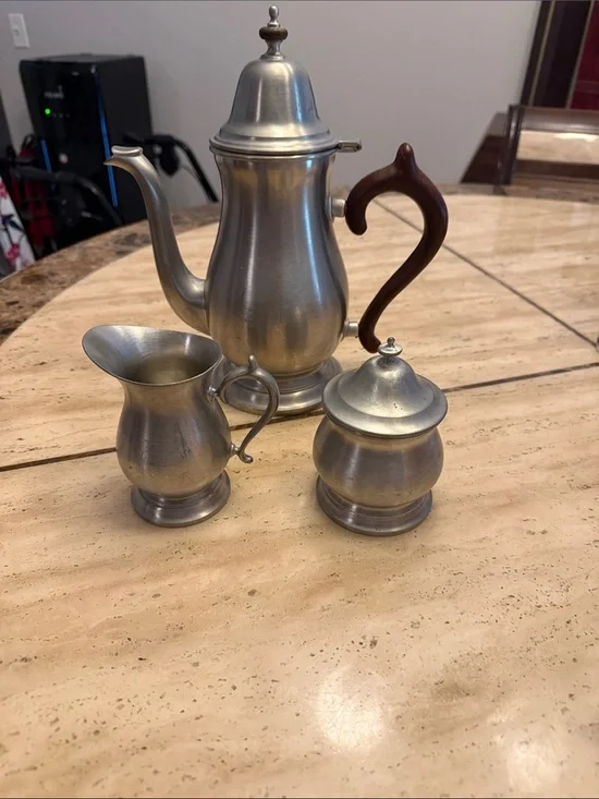 Royal holland pewter — Coffee Pot, Creamer & Sugar