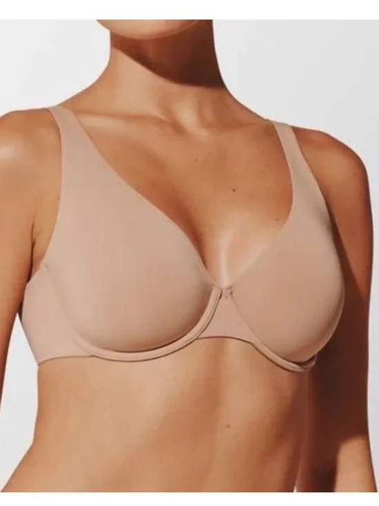Thirdlove Bra 24/7 Classic Second Skin Unlined Underwire Taupe Beige 38H