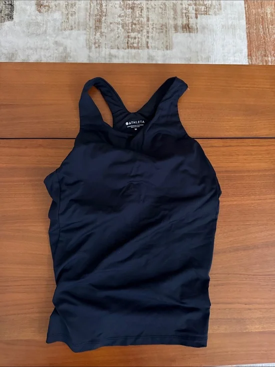 Athleta Navy-Black Racerback Performance Tank