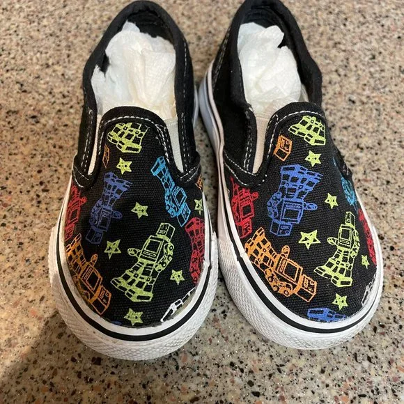 Kidgets Canvas Slip On robot loafers 6