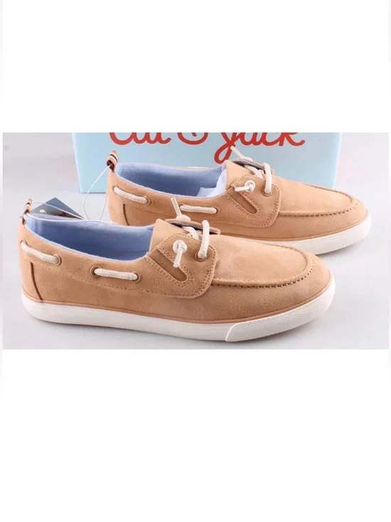 Boys Faux Suede Casual Dress Shoes in Tan