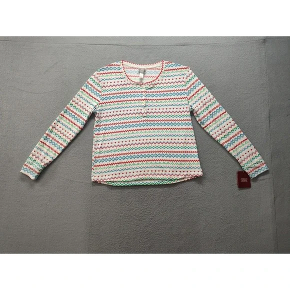 Wondershop Target Womens M Pajama Top Henley Fair Isle Holiday Sleep Shirt New
