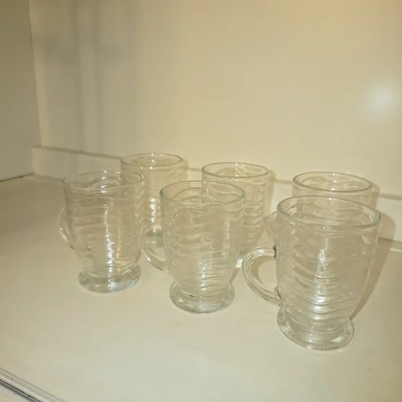 ⭐️40% Off⭐️Clear Wavy Glass 4oz Espresso Mugs