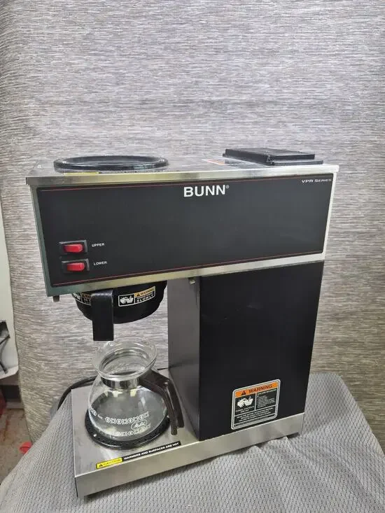 Bunn VPR 12-Cup Commercial Coffee Maker Black 2 Warmer Stainless Steel USA