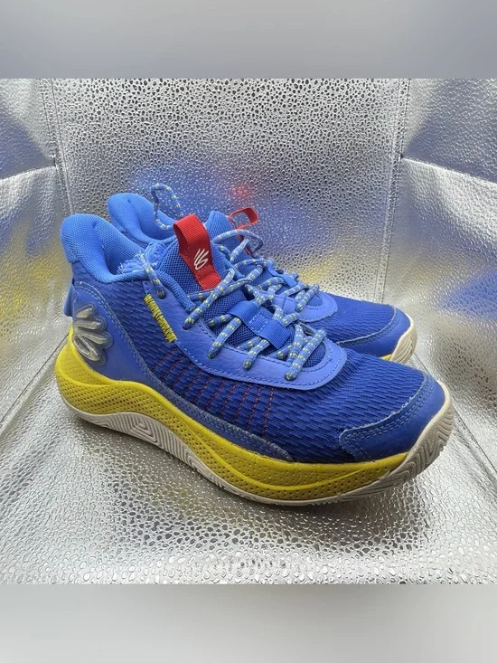 Under Armour Curry 3Z7 Blue Yellow White Basketball Shoes